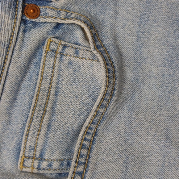 Lands' End Sustainable Recover High Rise Straight Leg Blue Jeans Beau Blue - Picture 5 of 11